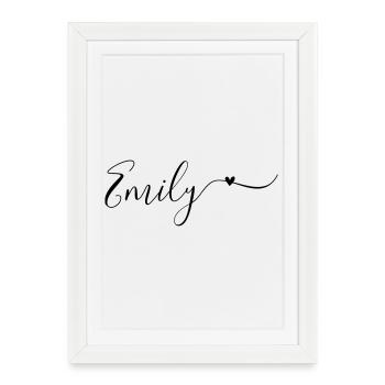 Emily Name First Name Decorative - Framed poster (27 × 37 cm) - white - Front