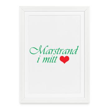 Marstrand in meinem Herzen - Gerahmtes Poster (27 × 37 cm) - Weiß - Vorne