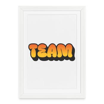 Team - Framed poster (27 × 37 cm) - white - Front
