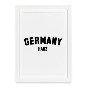 HARZ - Affiche encadrée (27 × 37 cm) - blanc - Devant