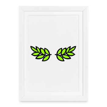 Laurel wreath - Framed poster (27 × 37 cm) - white - Front