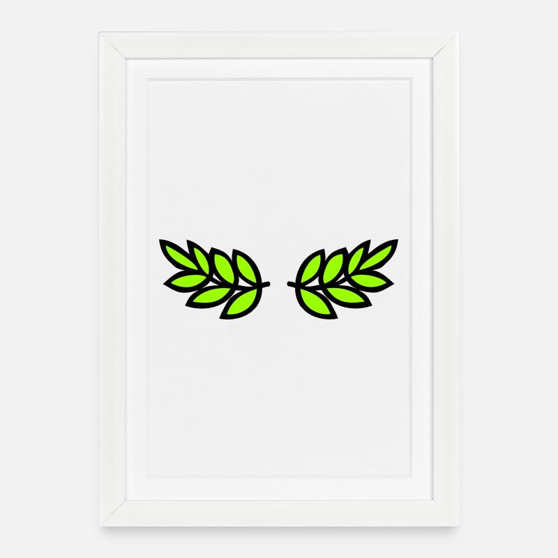 Laurel wreath - Framed poster (27 × 37 cm) - white
