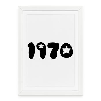 1970 - Framed poster (27 × 37 cm) - white - Front