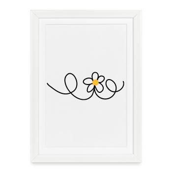 flower - Framed poster (27 × 37 cm) - white - Front