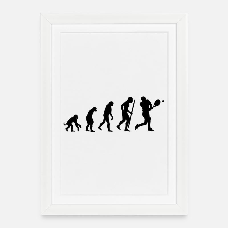 l'évolution du tennis Tee shirts Enfants - Affiche encadrée (27 × 37 cm) - blanc