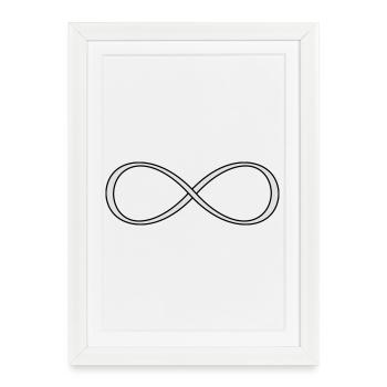 Cadeau d'amour signe infini infini - Affiche encadrée (27 × 37 cm) - blanc - Devant