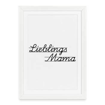 Favorite Mama - Framed poster (27 × 37 cm) - white - Front