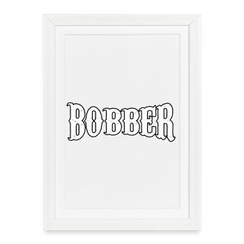 bobber chopper biker autocollant de croisière autocollant - Affiche encadrée (27 × 37 cm) - blanc - Devant