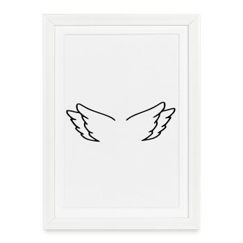 Ailes d’ange - Affiche encadrée (27 × 37 cm) - blanc - Devant