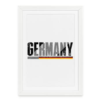 Drapeau de l’Allemagne - Affiche encadrée (27 × 37 cm) - blanc - Devant