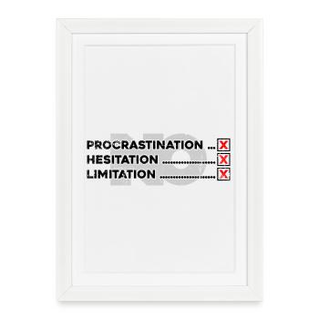 Please provide the design image - Framed poster (27 × 37 cm) - white - Front