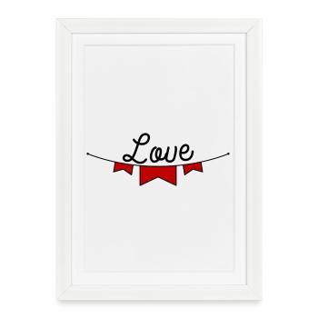 Love - Framed poster (27 × 37 cm) - white - Front