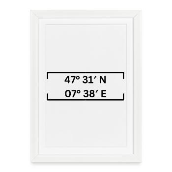 Coordinates Muttenz Minimalist - Framed poster (27 × 37 cm) - white - Front