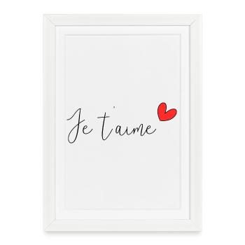 FÊTE DES PÈRES. BONNE FÊTE PAPA. PAPA. BONNE FÊTE. - Affiche encadrée (27 × 37 cm) - blanc - Devant