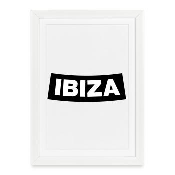 IBIZA Chapter Element (JGA MC-Rocker-Design) - Gerahmtes Poster (27 × 37 cm) - Weiß - Vorne