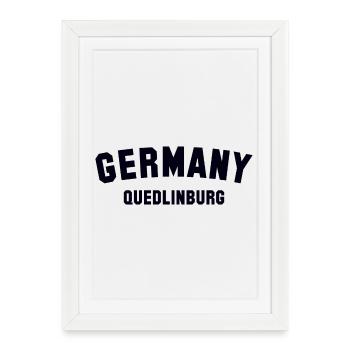 QUEDLINBURG, Allemagne - Affiche encadrée (27 × 37 cm) - blanc - Devant