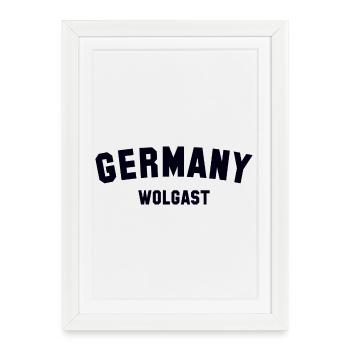 WOLGAST Allemagne - Affiche encadrée (27 × 37 cm) - blanc - Devant