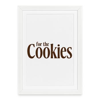 pour les COOKIES - Affiche encadrée (27 × 37 cm) - blanc - Devant