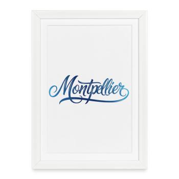 Abstract Montpellier color play on streetwear - Framed poster (27 × 37 cm) - white - Front