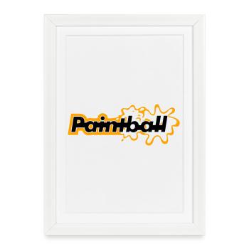 Paintball - Affiche encadrée (27 × 37 cm) - blanc - Devant