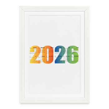 2026 Year Calendar - Framed poster (27 × 37 cm) - white - Front
