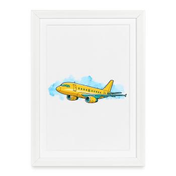 Illustration de voyageur de jais jaune - Affiche encadrée (27 × 37 cm) - blanc - Devant