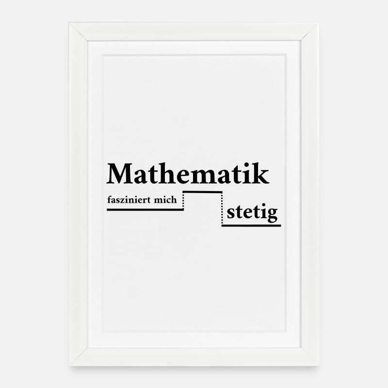 Mathematik fasziniert - Gerahmtes Poster (27 × 37 cm) - Weiß