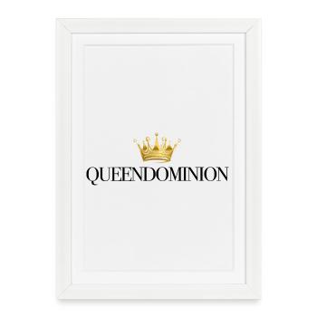 Golden crown on black - Framed poster (27 × 37 cm) - white - Front