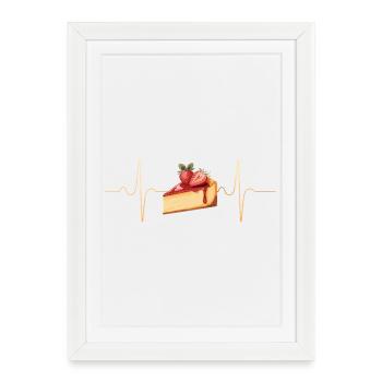 Gâteau - Affiche encadrée (27 × 37 cm) - blanc - Devant