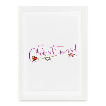 Christmas - Framed poster (27 × 37 cm) - white - Front