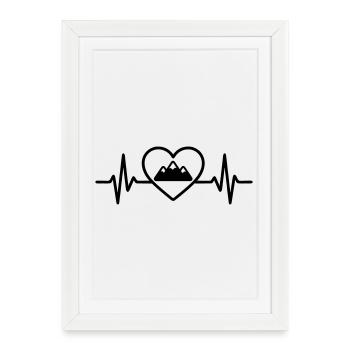 Heart Mountains Three Peaks - Framed poster (27 × 37 cm) - white - Front