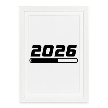 2026 Loading - Framed poster (27 × 37 cm) - white - Front