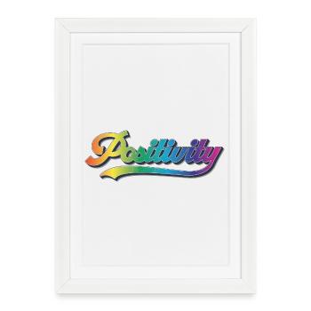 Positivity - Framed poster (27 × 37 cm) - white - Front