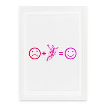Statement for all handball for men - Framed poster (27 × 37 cm) - white - Front
