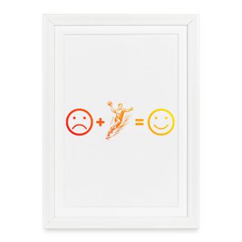 Simple Handball Timeless Design for Men - Framed poster (27 × 37 cm) - white - Front