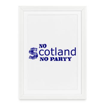 Blue Grunge Badge Typography - Framed poster (27 × 37 cm) - white - Front
