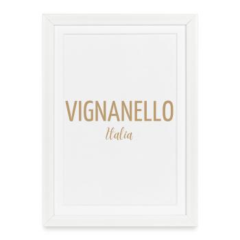 Vignanello Italia  - Framed poster (27 × 37 cm) - white - Front