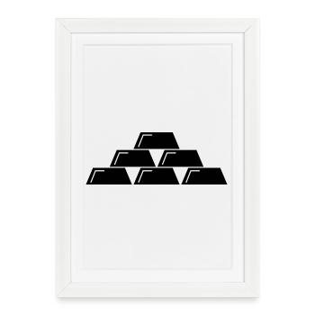 Gold bullion - Framed poster (27 × 37 cm) - white - Front