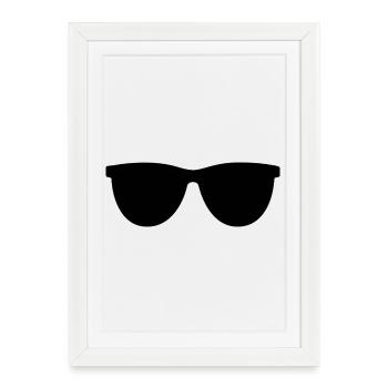 Sunglasses - Framed poster (27 × 37 cm) - white - Front