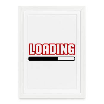 Loading - Framed poster (27 × 37 cm) - white - Front