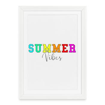 Ambiance estivale - Affiche encadrée (27 × 37 cm) - blanc - Devant