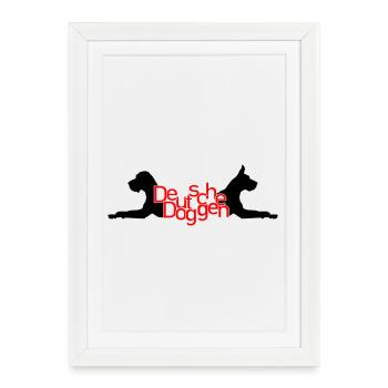 German mastiffs - T / P - Framed poster (27 × 37 cm) - white - Front