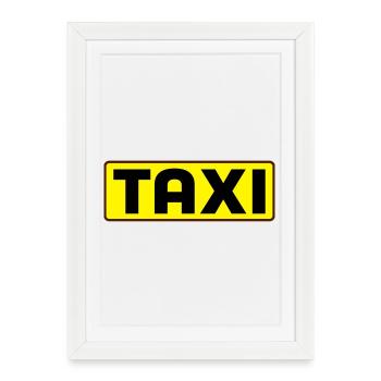 taxi - Framed poster (27 × 37 cm) - white - Front