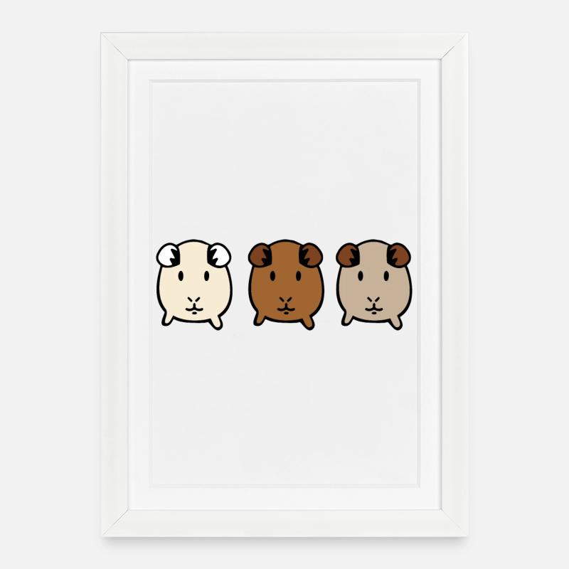 guinea pig - Framed poster (27 × 37 cm) - white