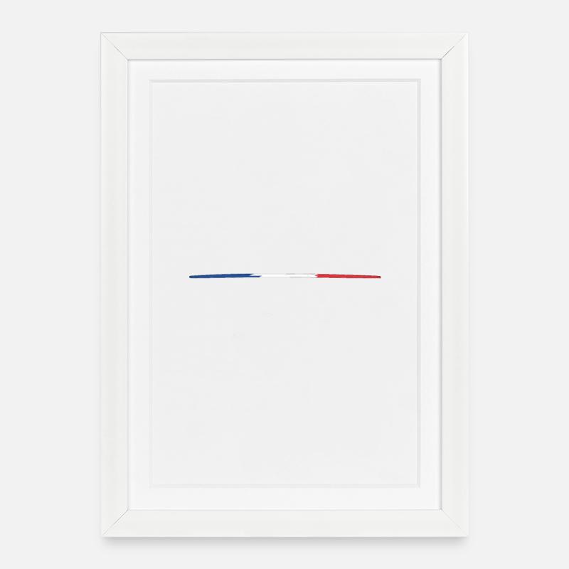 tricolore fr - Affiche encadrée (27 × 37 cm) - blanc