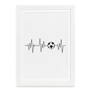 footballer - Framed poster (27 × 37 cm) - white - Front