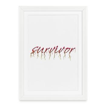 survivant - Affiche encadrée (27 × 37 cm) - blanc - Devant