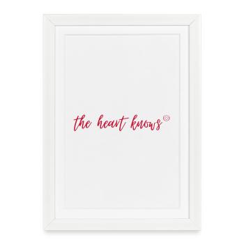 The Heart Knows (red) - Framed poster (27 × 37 cm) - white - Front
