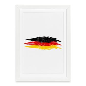 German Flag Brush - Framed poster (27 × 37 cm) - white - Front