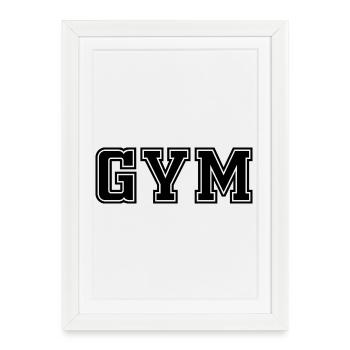 GYM Workout Muscle Training Fitness - Framed poster (27 × 37 cm) - white - Front